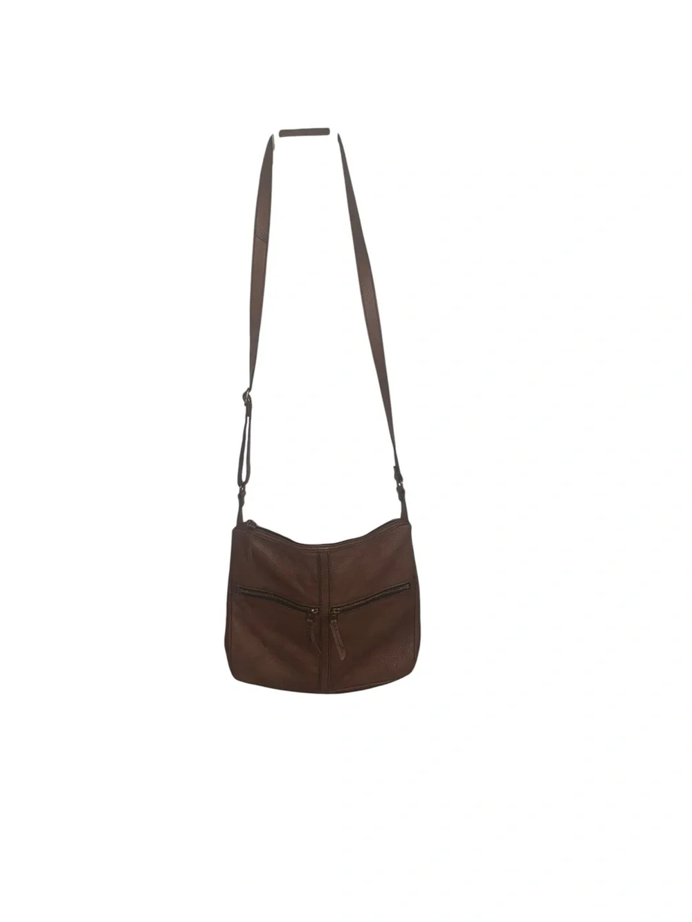 Fossil Erin Crossbody classic pebbled Brown leather Crossbody bag boho western - Picture 2 of 13
